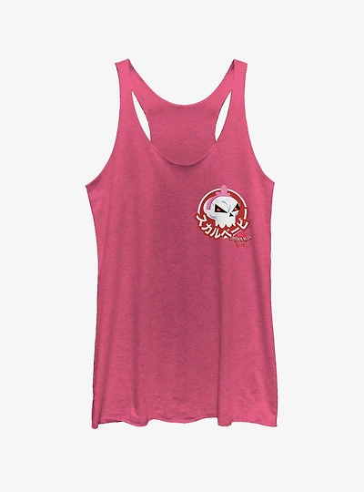 Marvel Spider-Man: Into The Spider-Verse Skull Sticker Pocket Heathered Girls Tank Top