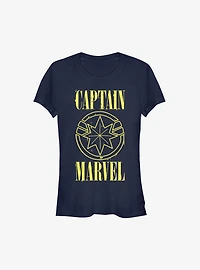 Marvel Captain Yellow Girls T-Shirt