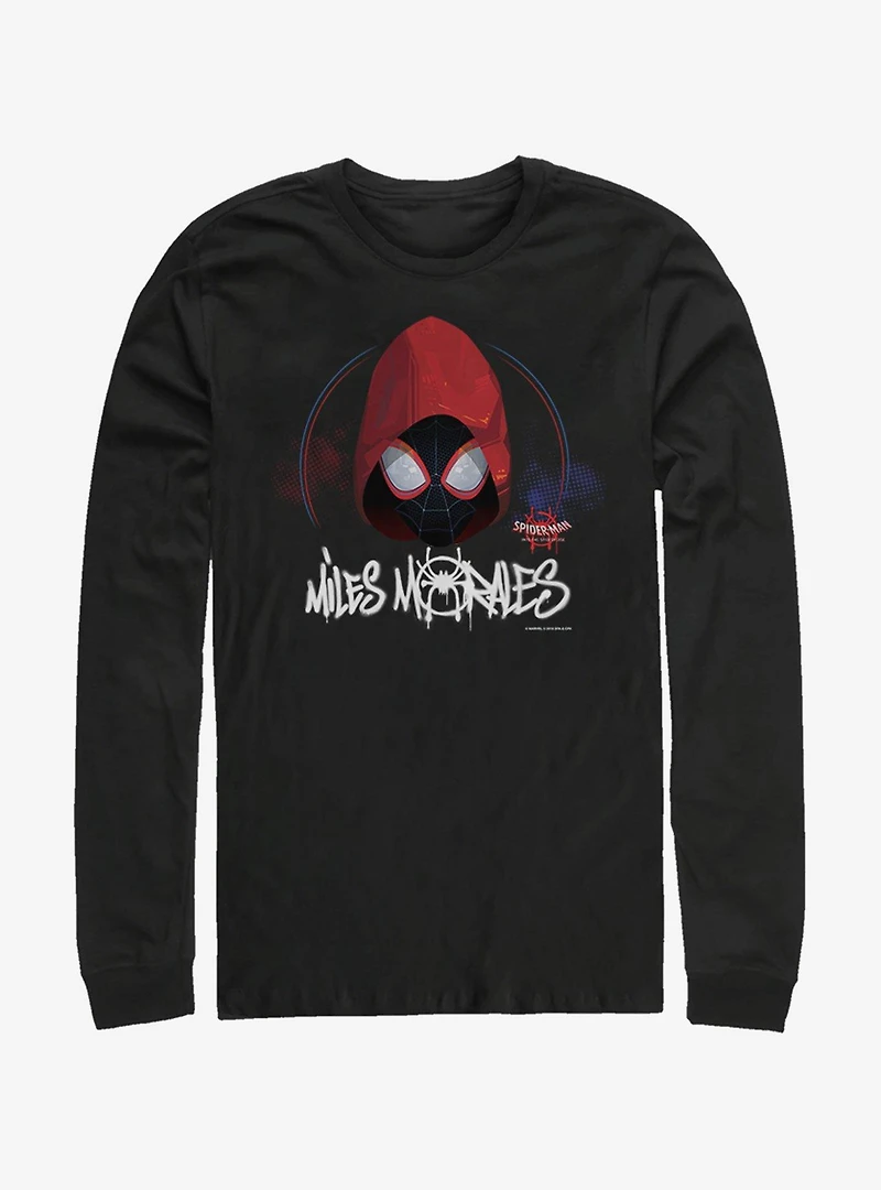 Marvel Spider-Man Hooded Miles Long-Sleeve T-Shirt