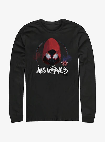 Marvel Spider-Man Hooded Miles Long-Sleeve T-Shirt