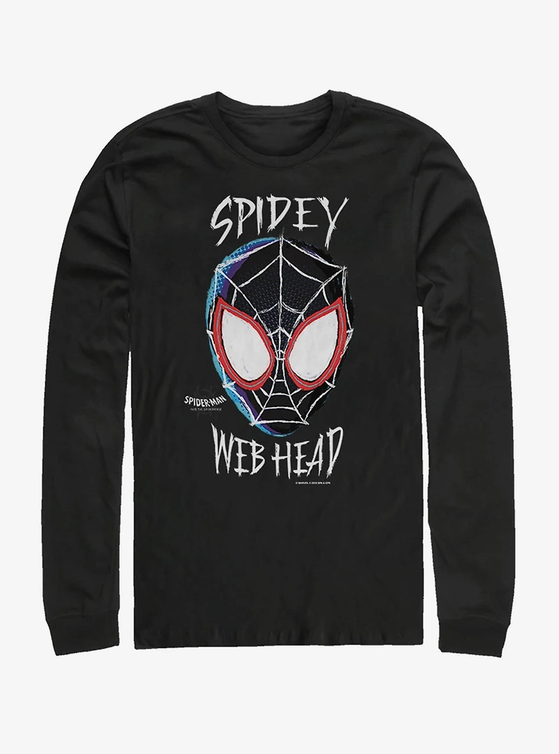Marvel Spider-Man: Into the Spider-Verse Web Head Womens Long-Sleeve T-Shirt