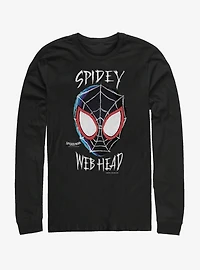Marvel Spider-Man: Into the Spider-Verse Web Head Womens Long-Sleeve T-Shirt