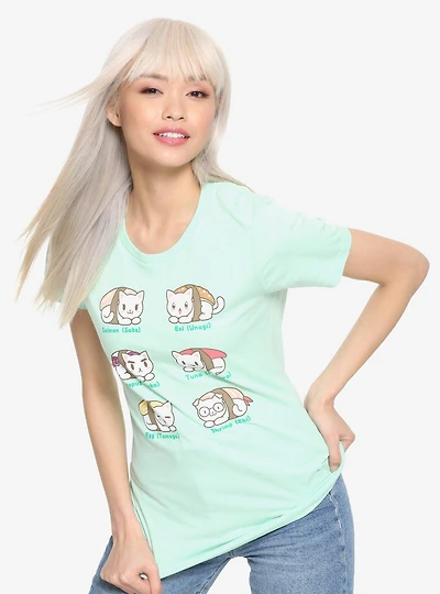 Sushi Cat Buffet Girls T-Shirt