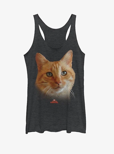 Marvel Captain Marvel Cat Face Girls Tank