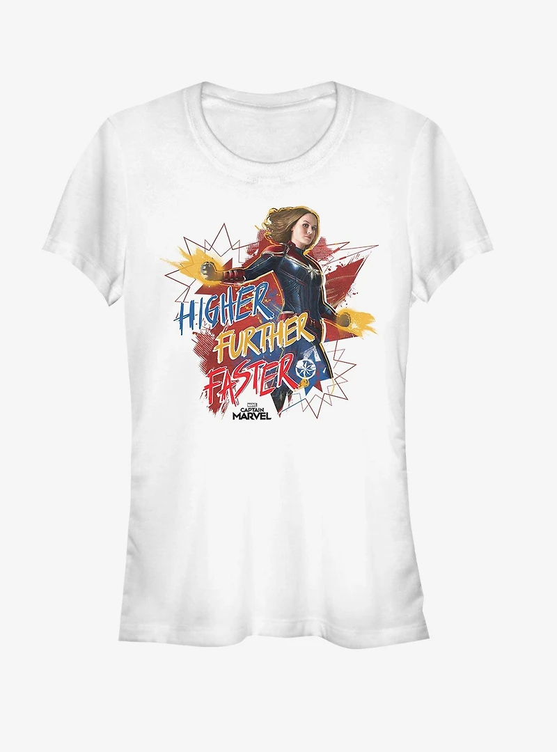Marvel Captain Fighter Faster Girls T-Shirt