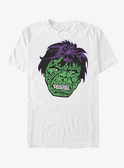 Marvel Hulk Luck Icons Face T-Shirt