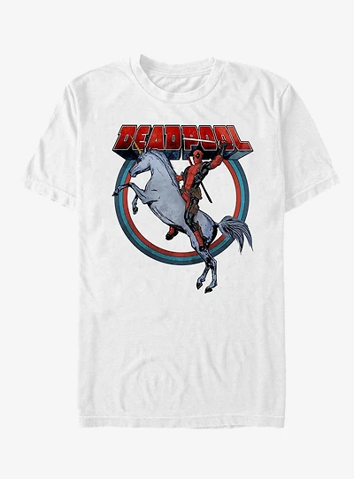 Marvel Deadpool On Unicorn T-Shirt