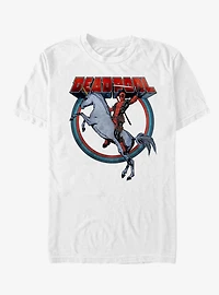 Marvel Deadpool On Unicorn T-Shirt