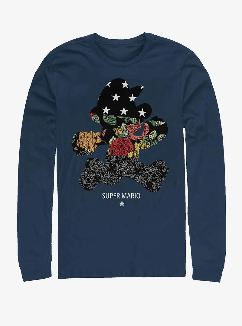 Super Mario Dark Cut Long-Sleeve T-Shirt