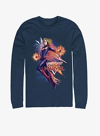 Marvel Captain Shooting Star Long-Sleeve T-Shirt