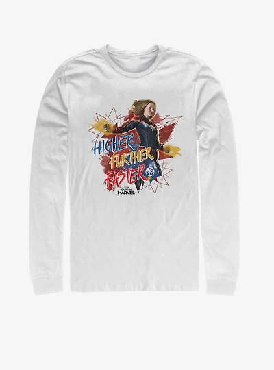 Marvel Captain Higher Further Faster Long-Sleeve T-Shirt