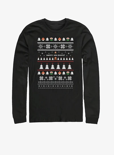 Super Mario Itsa Holiday Long-Sleeve T-Shirt