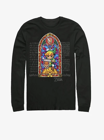 Legend of Zelda Stained Glass Long-Sleeve T-Shirt