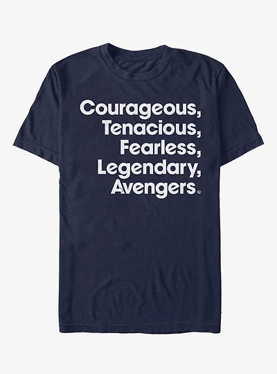 Marvel Avengers: Endgame Name List Navy Blue T-Shirt