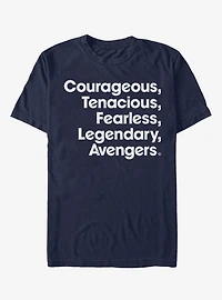 Marvel Avengers: Endgame Name List Navy Blue T-Shirt