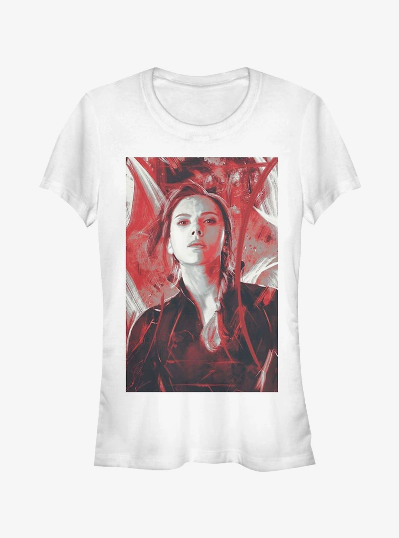 Marvel Avengers: Endgame Black Widow Red Painted Girls T-Shirt