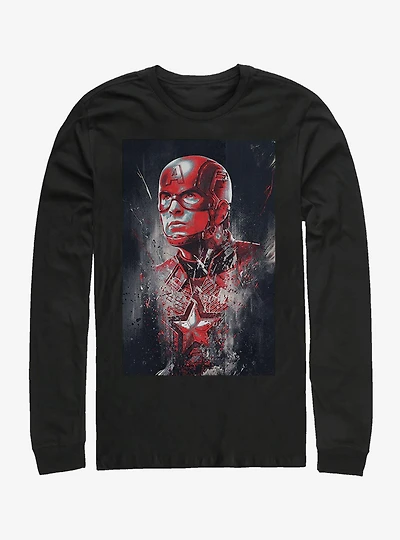 Marvel Avengers: Endgame Captain America Painted Long-Sleeve T-Shirt
