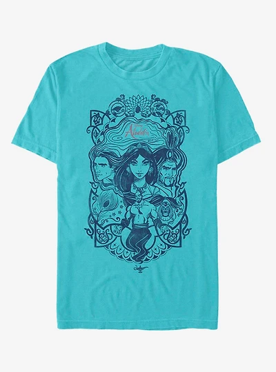 Disney Aladdin 2019 Vintage Collage T-Shirt
