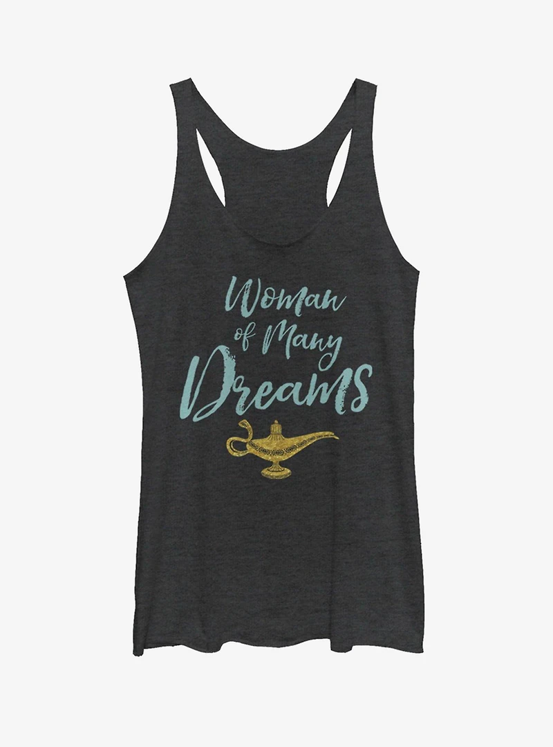 Disney Aladdin 2019 Woman of Many Dreams Cursive Womens Tank