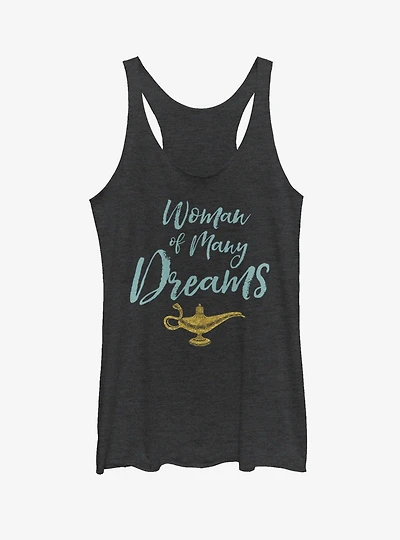 Disney Aladdin 2019 Woman of Many Dreams Cursive Womens Tank