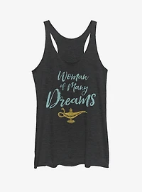 Disney Aladdin 2019 Woman of Many Dreams Cursive Womens Tank
