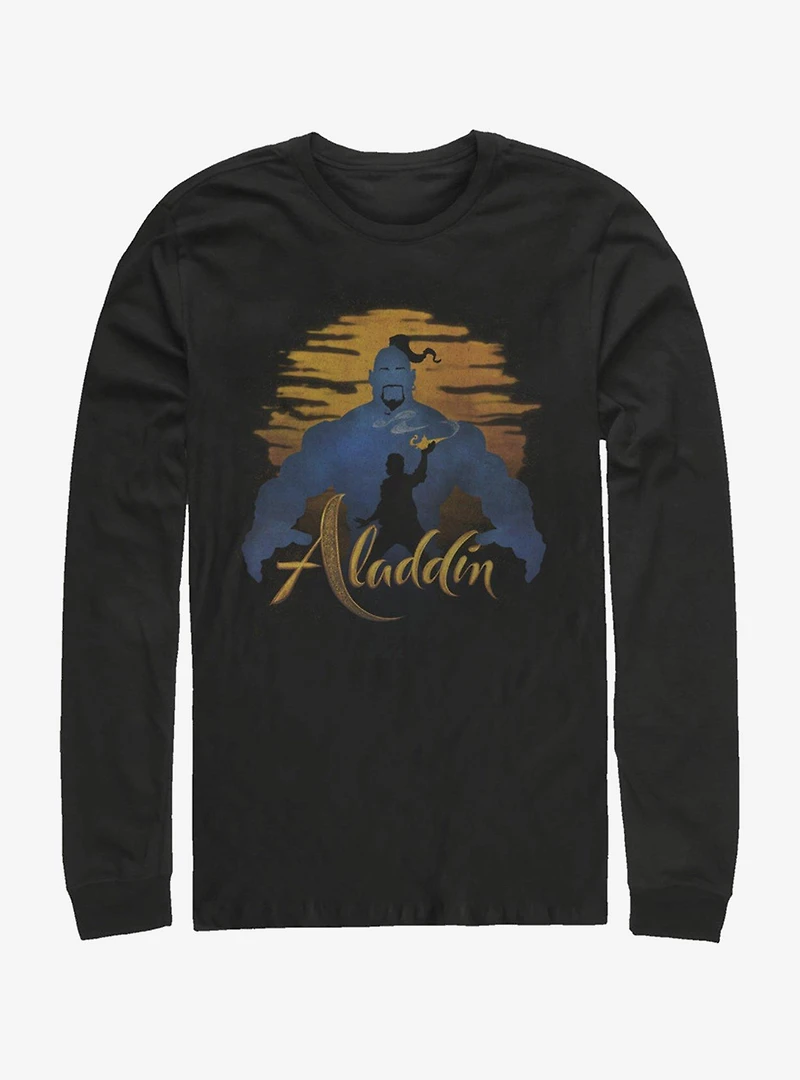 Disney Aladdin 2019 Genie Silhouette Long Sleeve T-Shirt