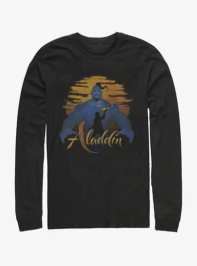 Disney Aladdin 2019 Genie Silhouette Long Sleeve T-Shirt
