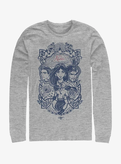 Disney Aladdin 2019 Vintage Collage Long Sleeve T-Shirt