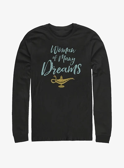 Disney Aladdin 2019 Woman of Many Dreams Cursive Long-Sleeve T-Shirt