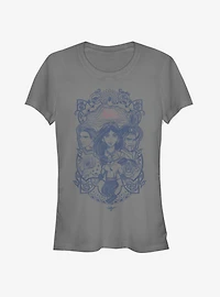 Disney Aladdin 2019 Vintage Collage Girls T-Shirt