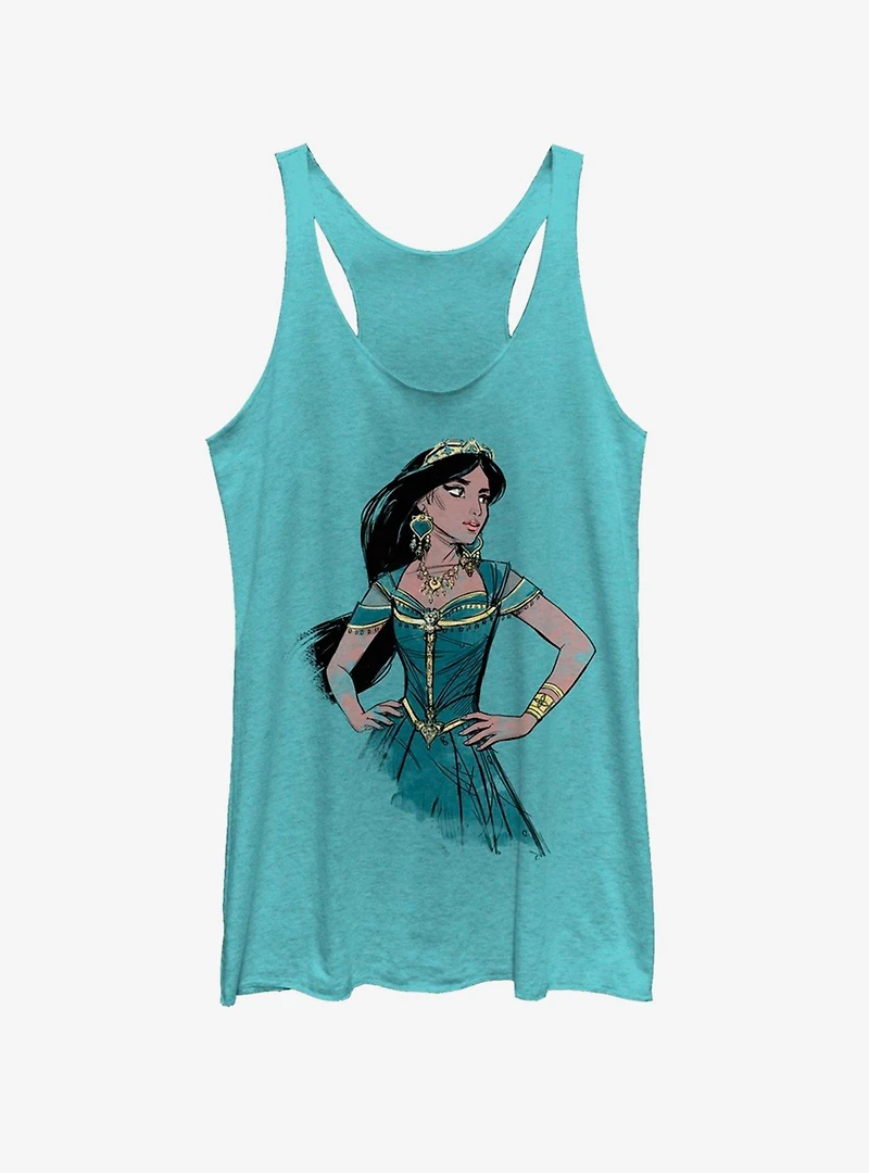 Disney Aladdin 2019 Jasmine Sketch Girls Tank