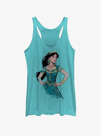 Disney Aladdin 2019 Jasmine Sketch Girls Tank