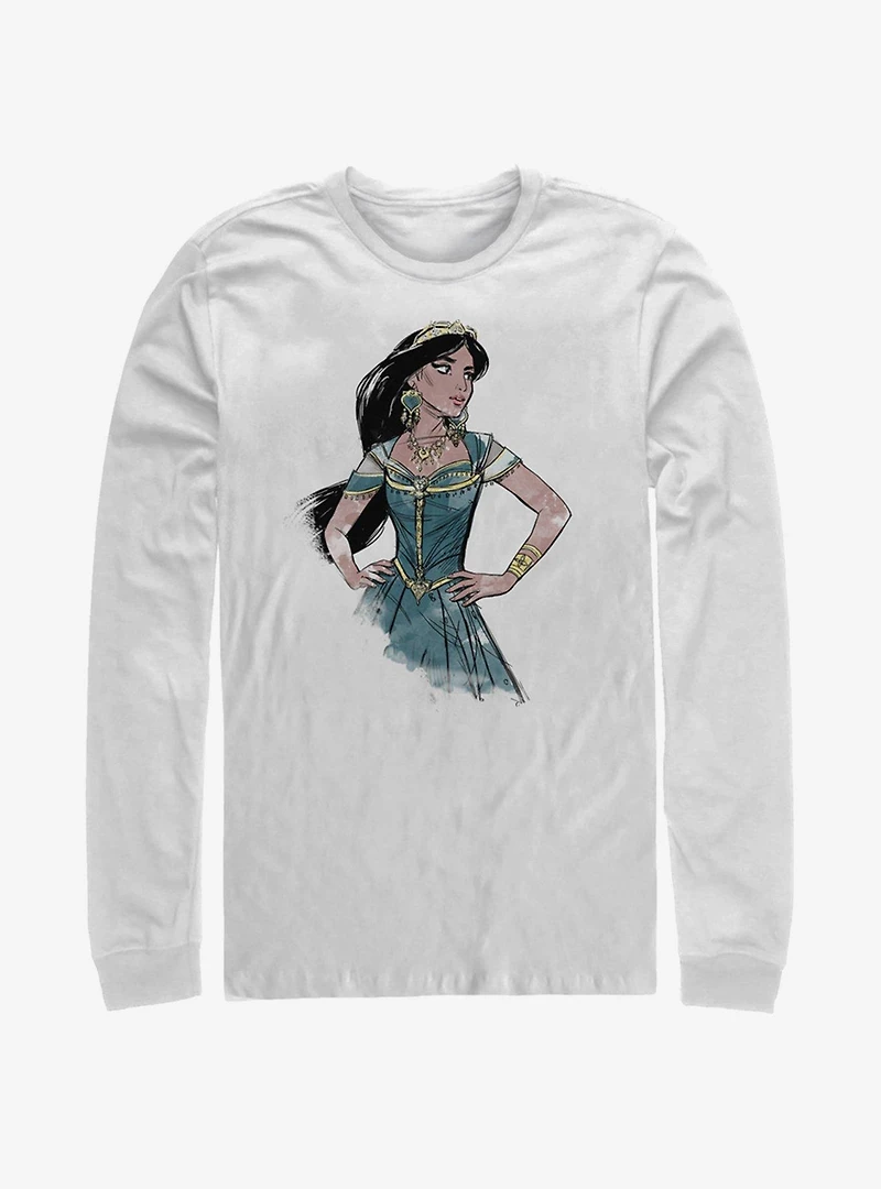 Disney Aladdin 2019 Jasmine Sketch Long-Sleeve T-Shirt