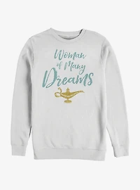 Disney Aladdin 2019 Woman of Many Dreams Cursive Sweatshirt
