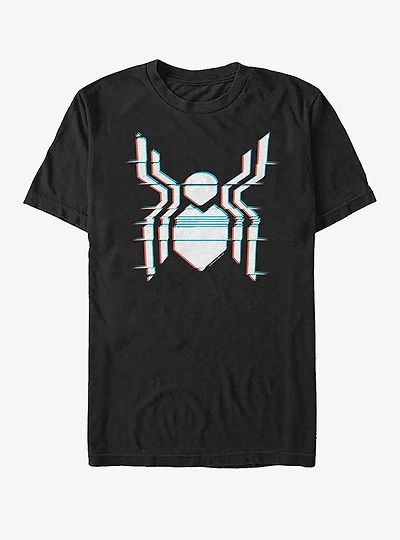 Marvel Spider-Man Far From Home Glitch Spider Logo T-Shirt
