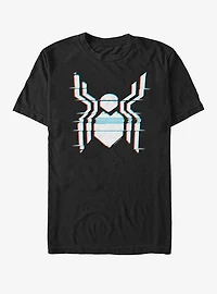 Marvel Spider-Man Far From Home Glitch Spider Logo T-Shirt