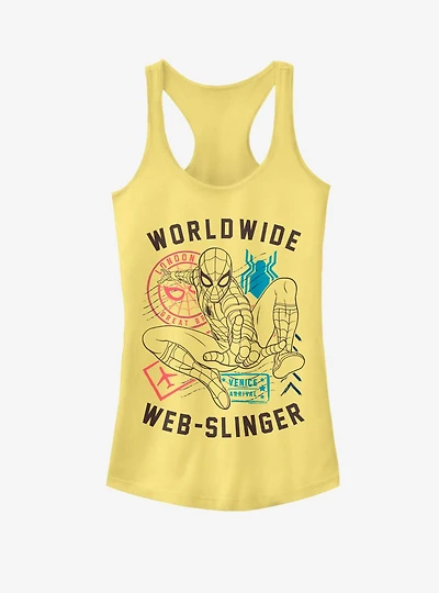 Marvel Spider-Man Far From Home World Wide Web Slinger Vintage Girls Tank
