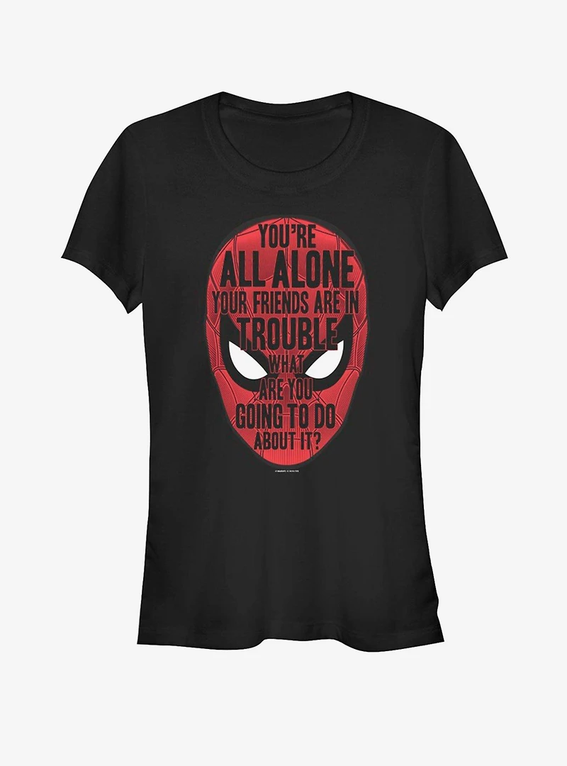 Marvel Spider-Man Far From Home Face words Girls T-Shirt