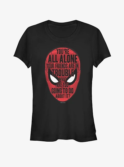 Marvel Spider-Man Far From Home Face words Girls T-Shirt