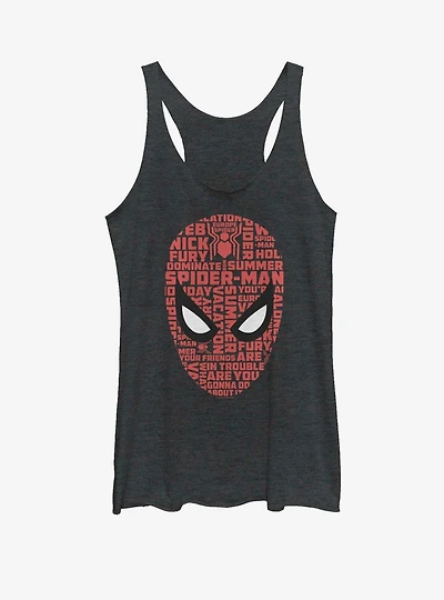 Marvel Spider-Man Far From Home Spider Word Face Girls Tank