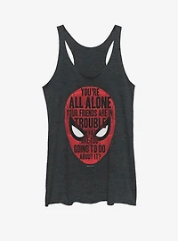 Marvel Spider-Man Far From Home Face words Girls Tank