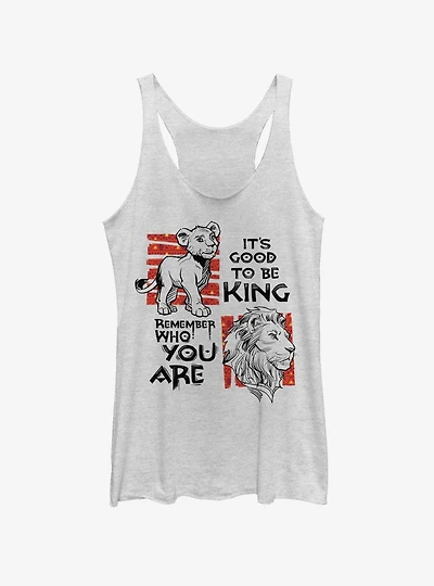 Disney The Lion King 2019 Simba Text Girls Tank
