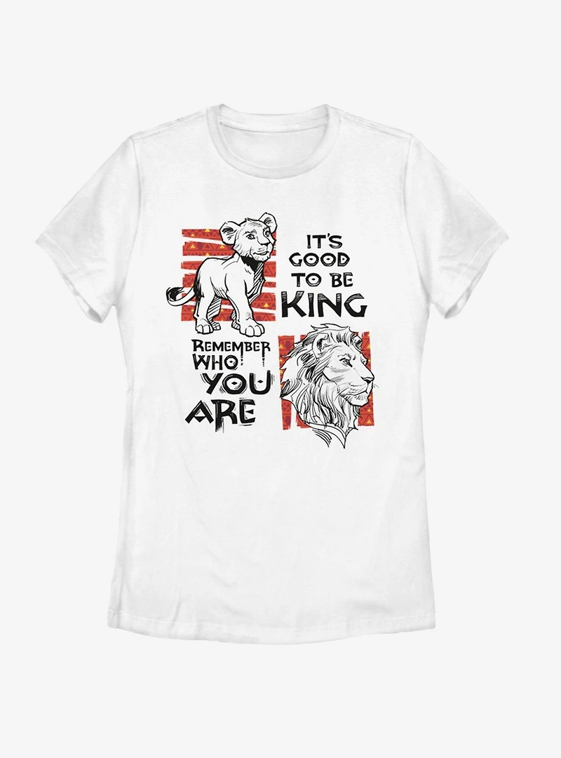 Disney The Lion King 2019 Simba Text Womens T-Shirt