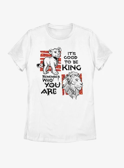 Disney The Lion King 2019 Simba Text Womens T-Shirt
