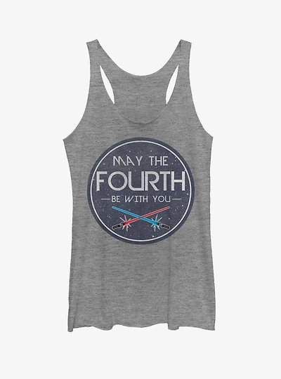 Star Wars May the Fourth Circle Womens Tank Top