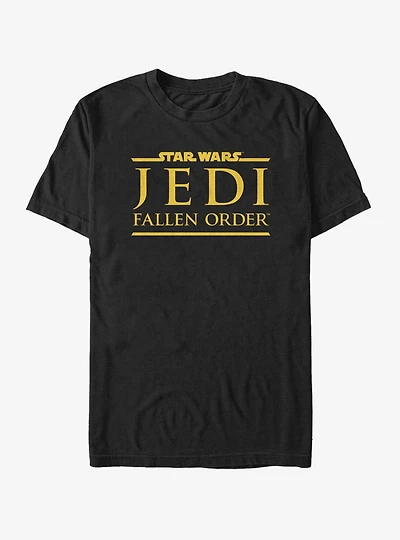 Star Wars Jedi Fallen Order Logo Yellow Ink T-Shirt