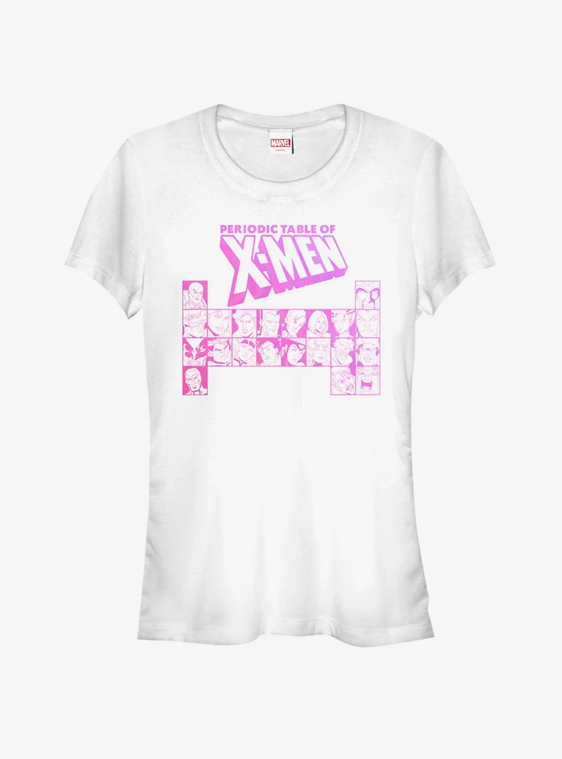 Marvel X-Men Characters Periodic Table Girls T-Shirt