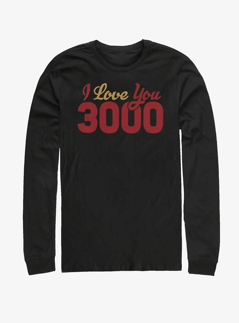Marvel Avengers: Endgame Love You 3000 Script Long-Sleeve T-Shirt