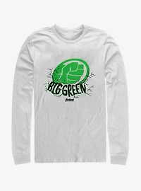 Marvel Avengers: Endgame Big Green White Long-Sleeve T-Shirt