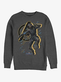Marvel Avengers: Endgame Ronin Splatter Charcoal Grey Heathered Sweatshirt
